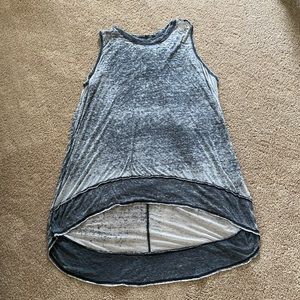 Long High-Low Distressed Tank